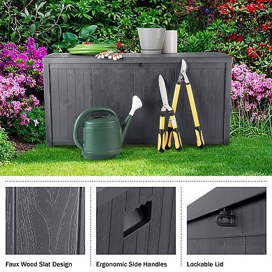 Pure Garden 113-Gallon Outdoor Patio Storage Box