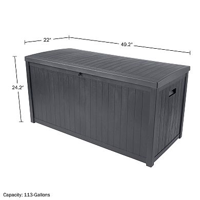 Pure Garden 113-Gallon Outdoor Patio Storage Box