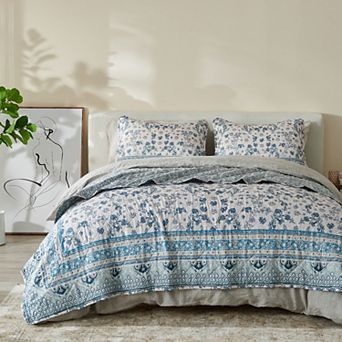 Patina Vie Maison Vintage Floral All Season Quilt Set with Shams