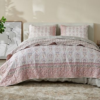 Patina Vie Maison Vintage Floral All Season Quilt Set with Shams