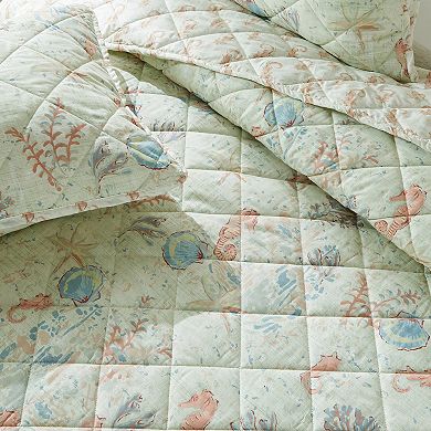 Patina Vie Maison Vintage Coastal Stitched Quilt Set