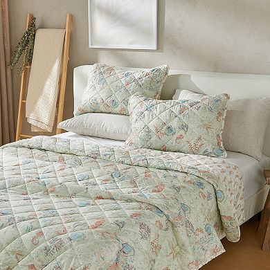 Patina Vie Maison Vintage Coastal Stitched Quilt Set