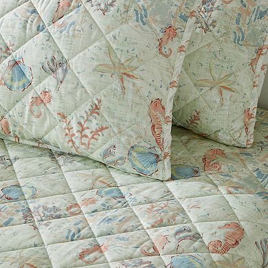 Patina Vie Maison Vintage Coastal Stitched Quilt Set