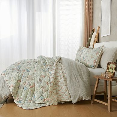 Patina Vie Maison Vintage Coastal Stitched Quilt Set