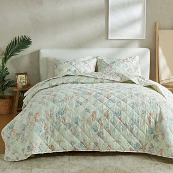 Patina Vie Maison Vintage Coastal Stitched Quilt Set
