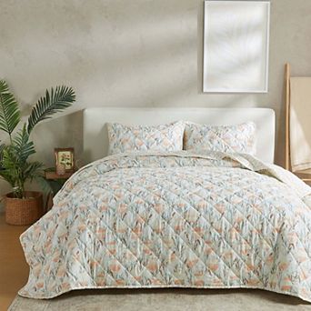 Patina Vie Maison Vintage Coastal Stitched Quilt Set