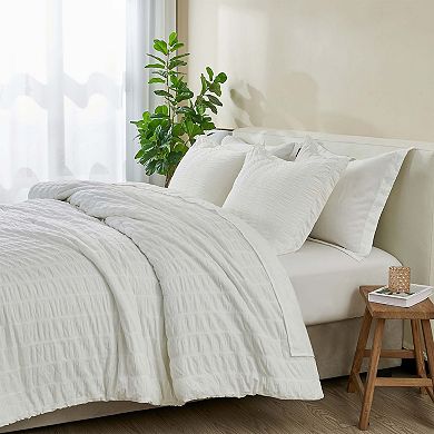 Patina Vie Maison Down Alternative Reversible Puckered Stripe Comforter Set