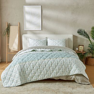Patina Vie Maison Vintage Inspired Printed Quilt Set