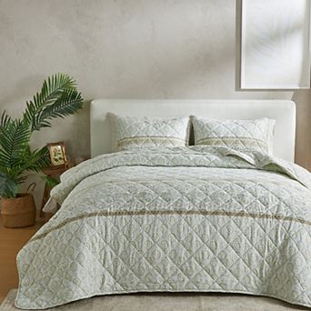 Patina Vie Maison Vintage Inspired Printed Quilt Set
