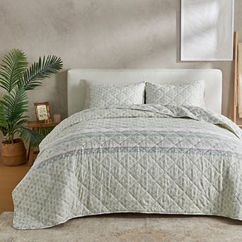 Patina Vie Maison Vintage Inspired Printed Quilt Set