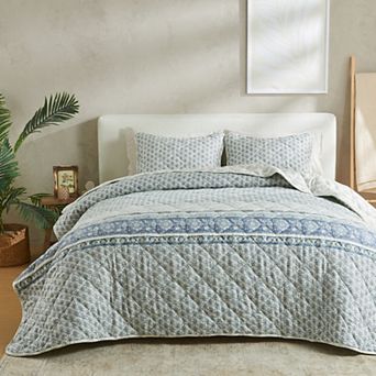 Patina Vie Maison Vintage Inspired Printed Quilt Set