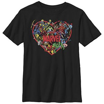 Boys 8-20 Husky Marvel Avengers Marvel Heart Group Graphic Tee