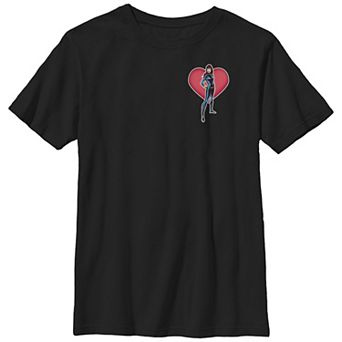 Boys 8-20 Husky Marvel The Avengers Black Widow Heart Background Graphic Tee