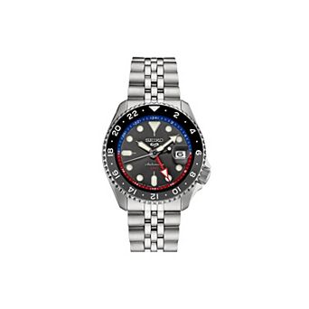 Seiko Men's 5 Sports Charcoal Dial Stainless Steel Automatic Watch