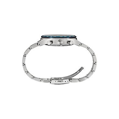 Seiko Men's Essentials Blue Dial Stainless Steel Chronograph Watch