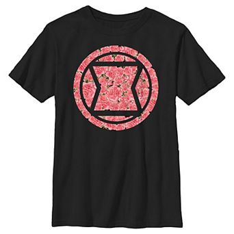 Boys 8-20 Black Widow Roses Filled Emblem Graphic Tee