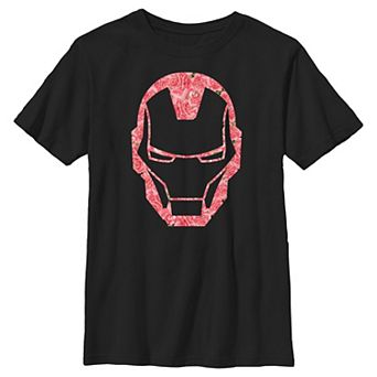Boys 6-20 Iron Man Roses Filled Helmet Graphic Tee