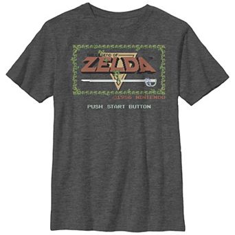 Boys Husky Nintendo Legend of Zelda Classic NES Intro Graphic Tee