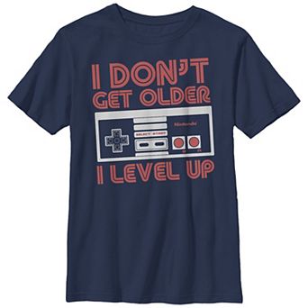 Boys Husky Nintendo I Don't Get Older I Level Up Graphic Tee