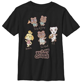 Boys Husky Animal Crossing New Horizons Group Shot Names Graphic Tee