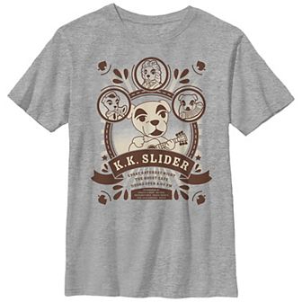 Boys Husky Animal Crossing K.K. Slider At The Roost Poster Graphic Tee
