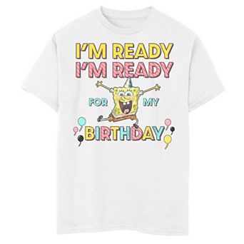 Boys 8-20 SpongeBob SquarePants I'm Ready For My Birthday Graphic Tee
