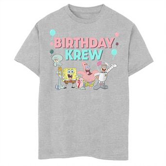 Boys 8-20 SpongeBob SquarePants Birthday Crew Graphic Tee
