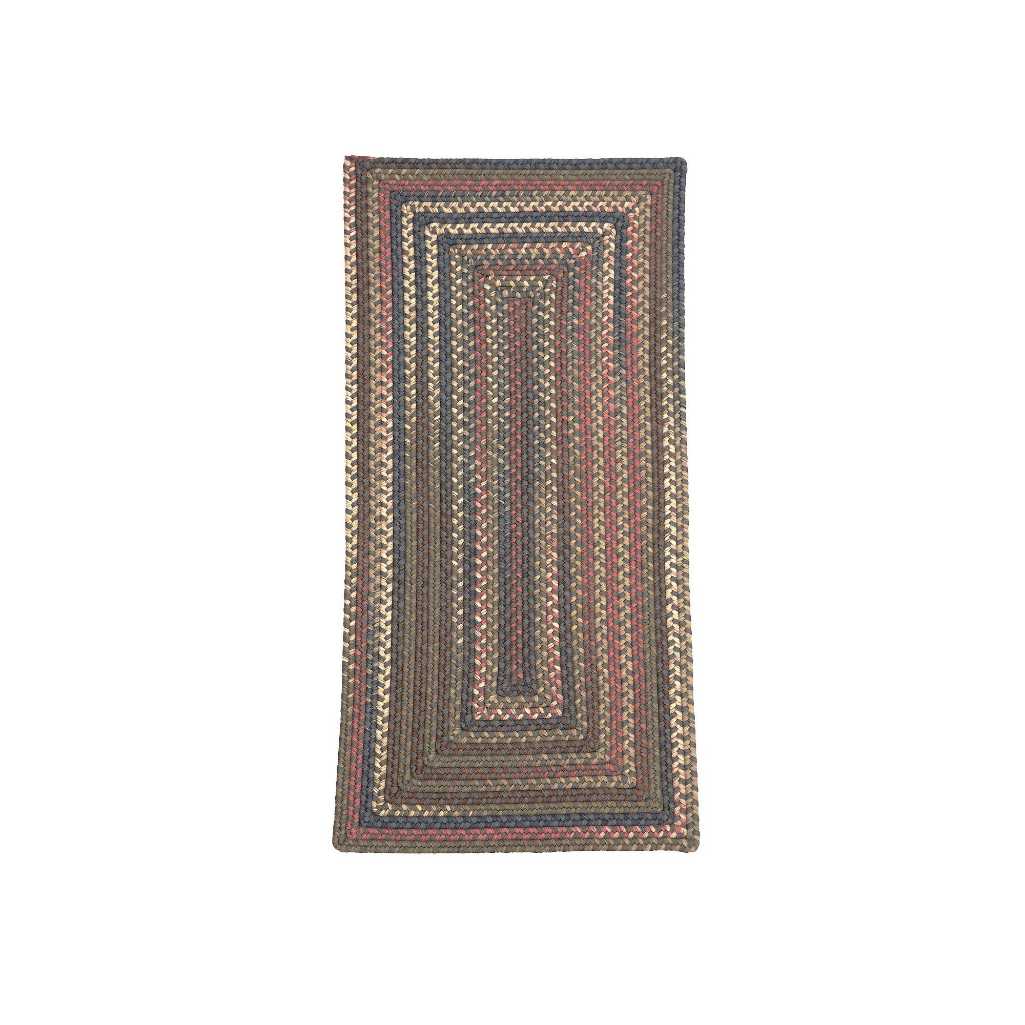 Colonial Mills Mara Multi-Color Handcrafted Braided Runner Rug, Ash Gray