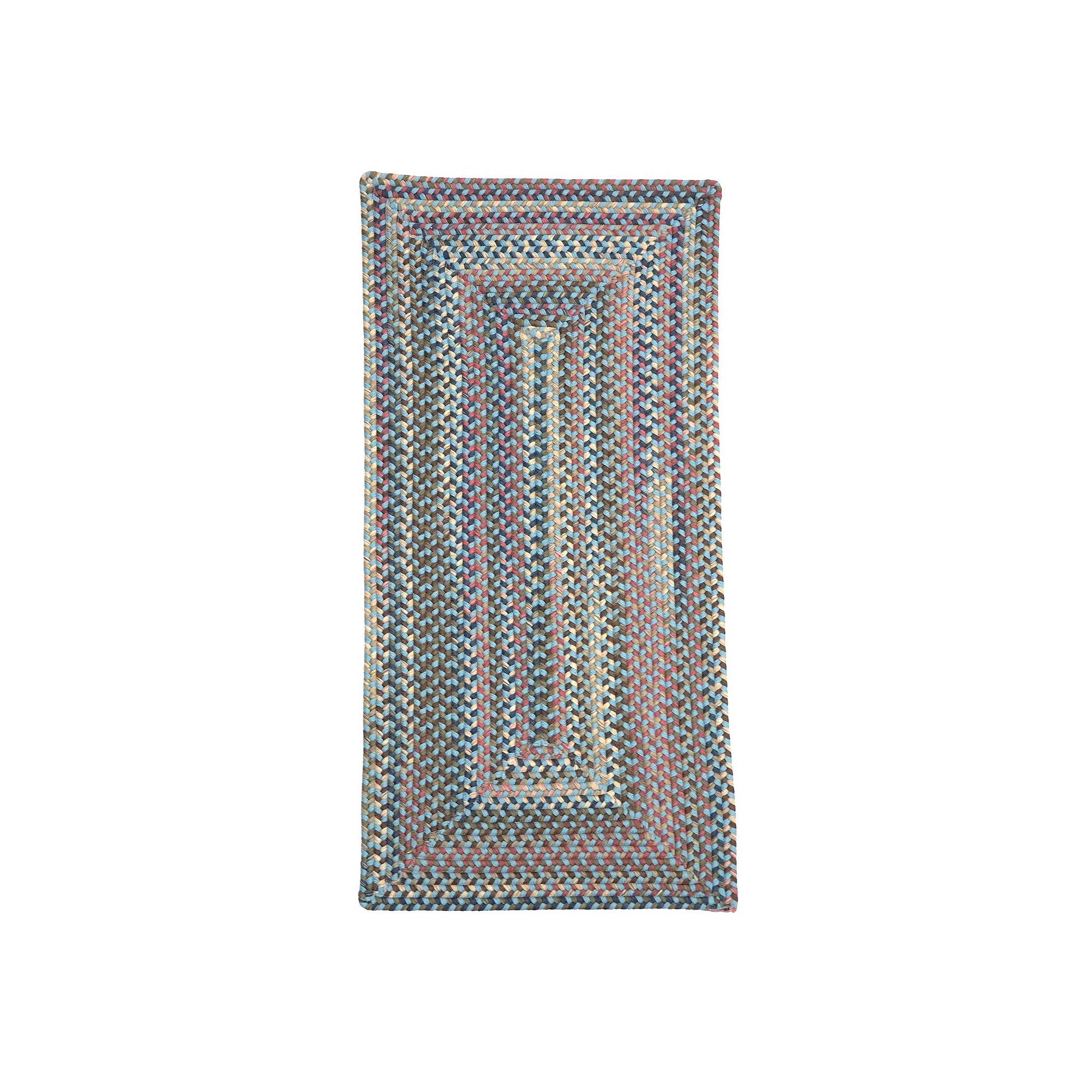 Colonial Mills Mara Multi-Color Handcrafted Braided Runner Rug, Federal Blu