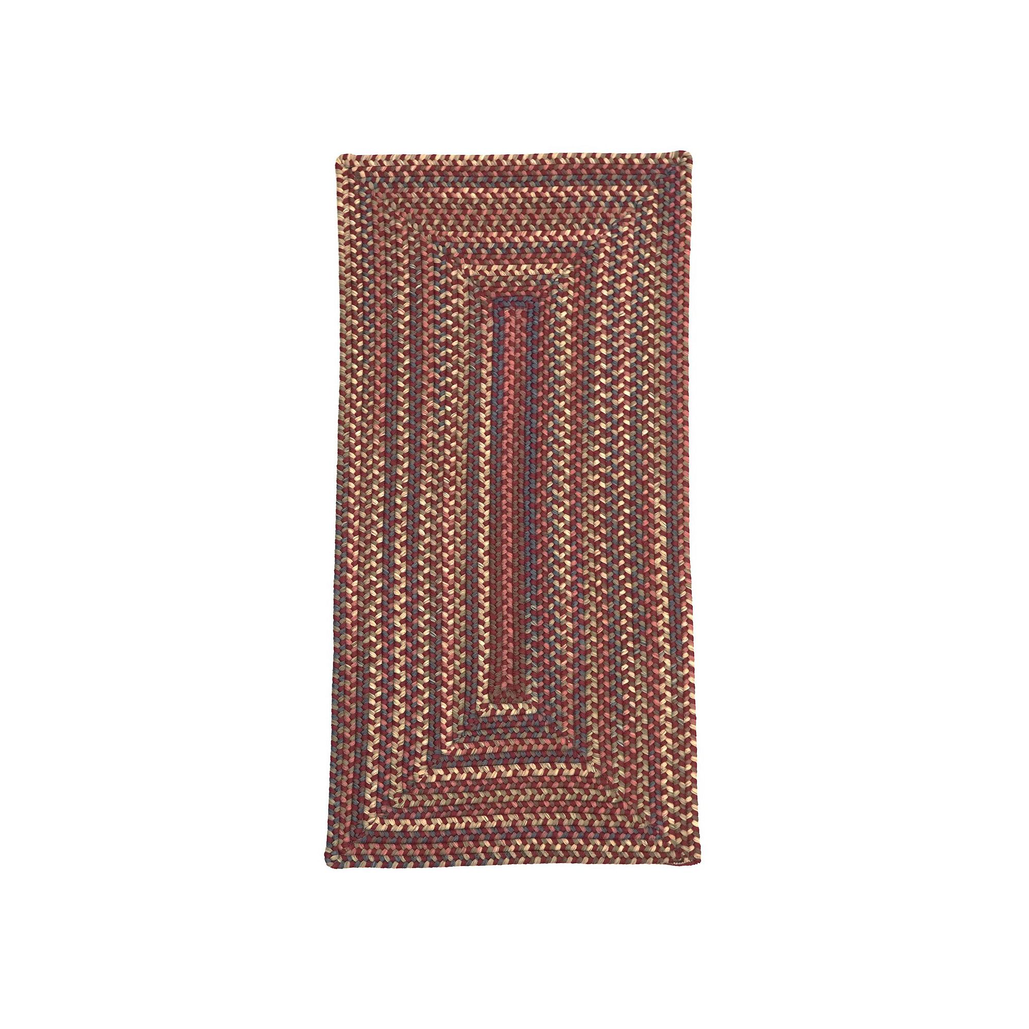 Colonial Mills Mara Multi-Color Handcrafted Braided Runner Rug, Rusted Red