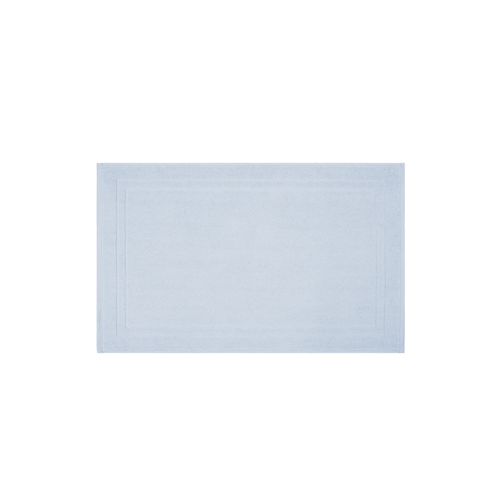 Hotelier Hotel Solid Color Machine Washable Bath Mat, Blue