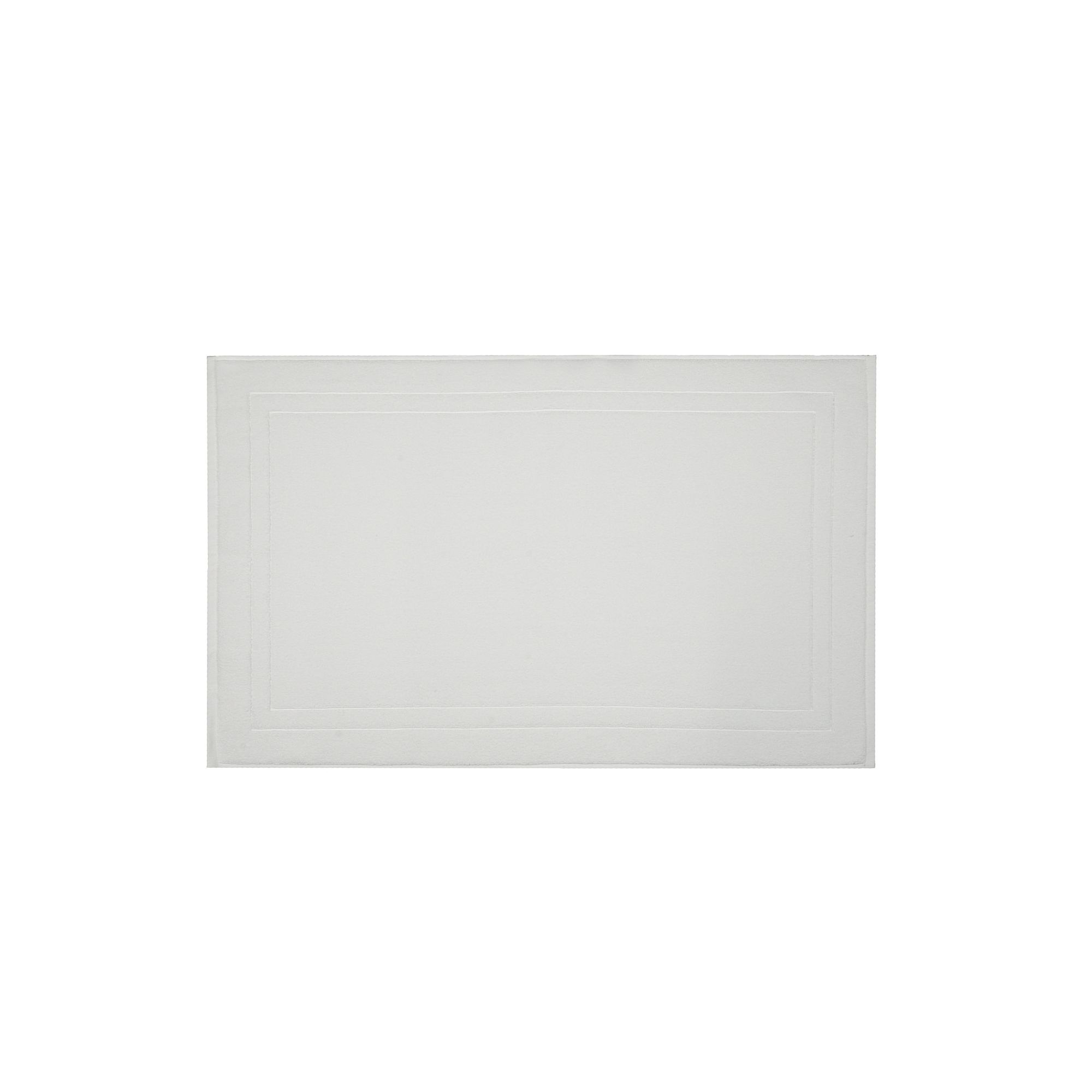 Hotelier Hotel Solid Color Machine Washable Bath Mat, White