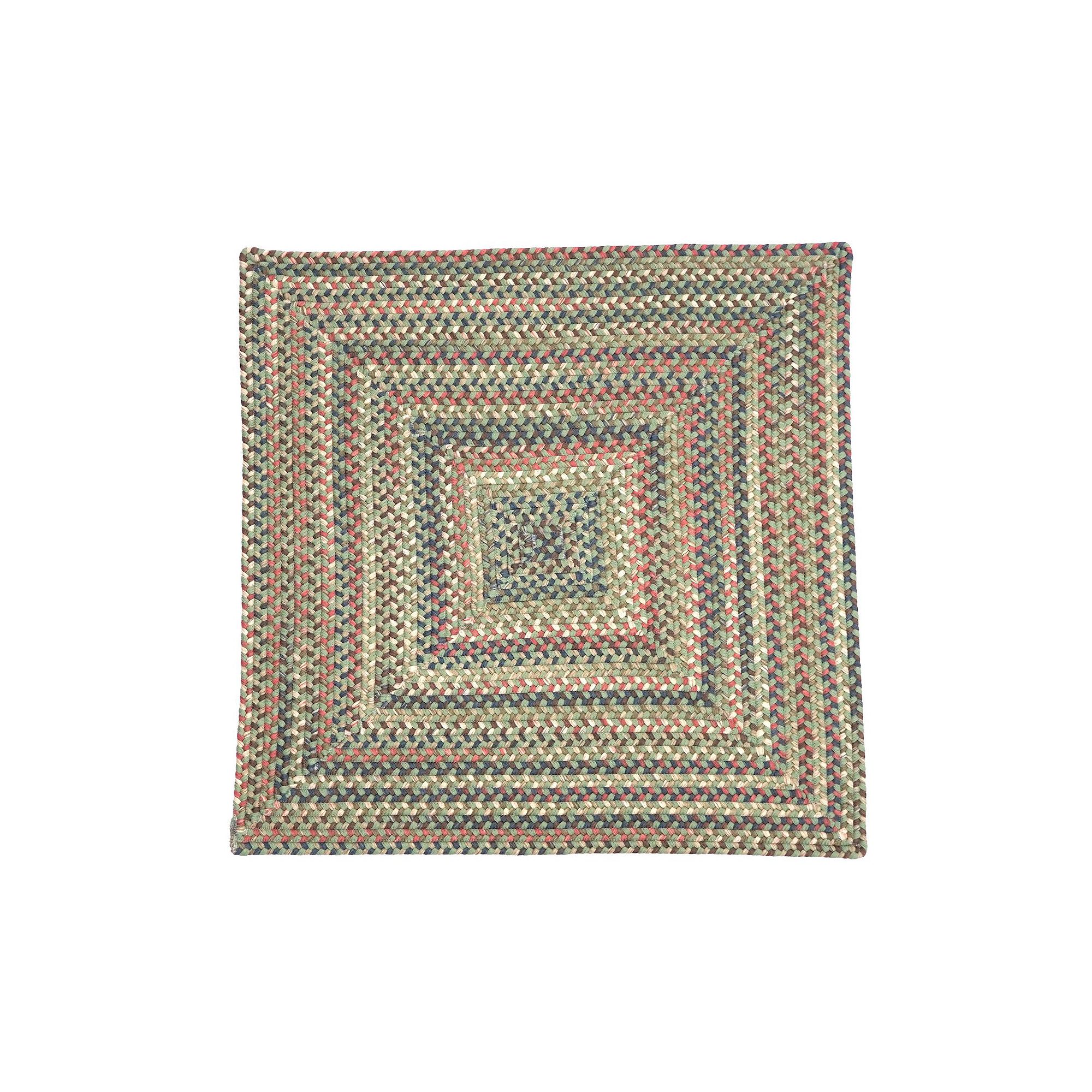 Colonial Mills Mara Braided Square Area Rug, Dusted Green