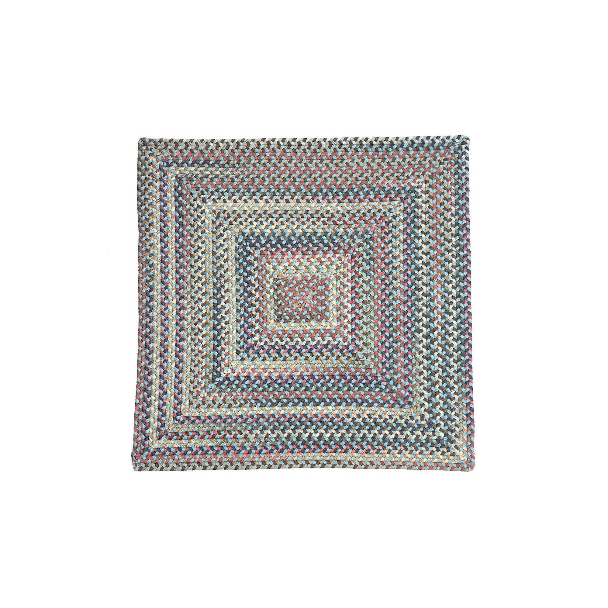 Colonial Mills Mara Braided Square Area Rug, Federal Blue