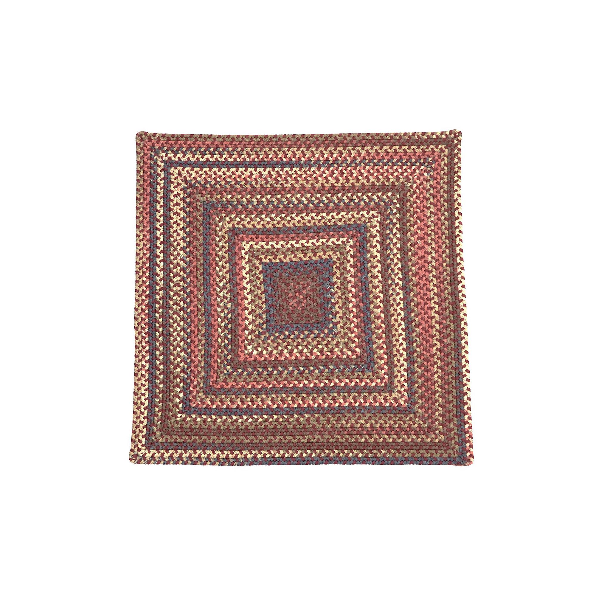 Colonial Mills Mara Braided Square Area Rug, Rusted Red