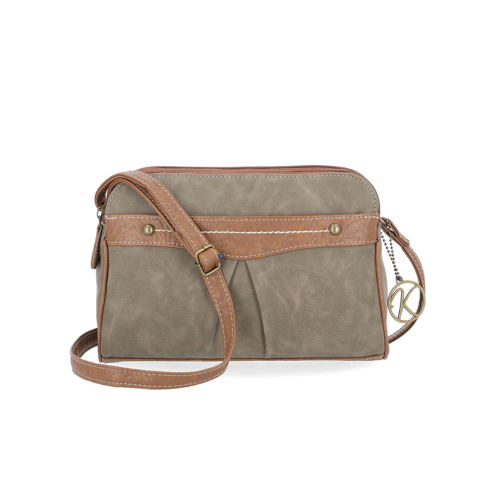 Koltov Windsor Crossbody Bag, Green Nubuck