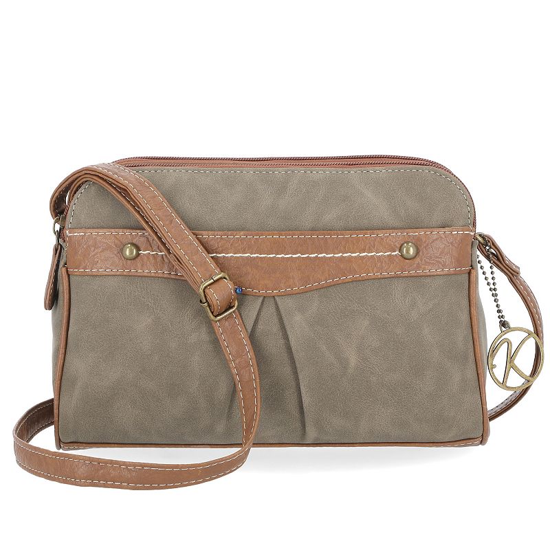 Koltov Windsor Crossbody Bag, Green Nubuck