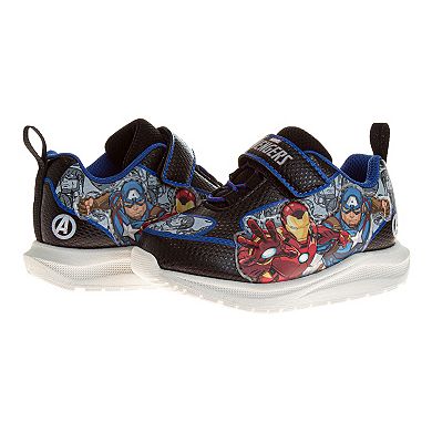 Marvel Avengers Iron Man & Captain America Toddler Boy Light Up Sneakers