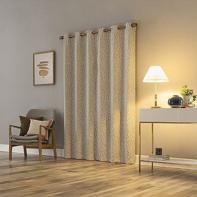 Sun Zero Cordoba Magnetic Closure Botanical 100% Blackout Grommet Curtain Panel Pair