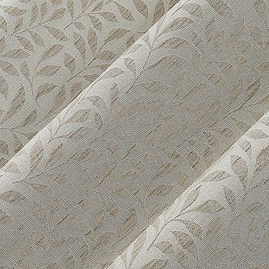 Sun Zero Cordoba Magnetic Closure Botanical 100% Blackout Grommet Curtain Panel Pair