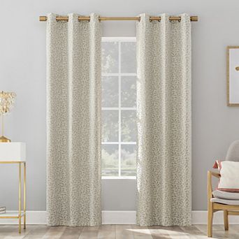 Sun Zero Cordoba Magnetic Closure Botanical 100% Blackout Grommet Curtain Panel Pair