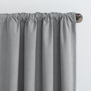 Sun Zero Doyer Magnetic Closure 100% Blackout Back Tab Curtain Panel Pair