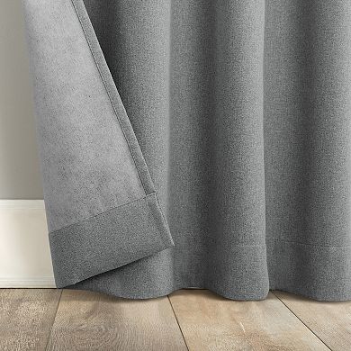 Sun Zero Doyer Magnetic Closure 100% Blackout Back Tab Curtain Panel Pair