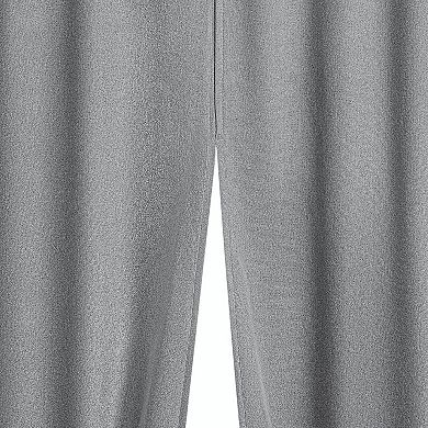 Sun Zero Doyer Magnetic Closure 100% Blackout Back Tab Curtain Panel Pair