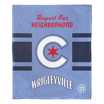 Chicago Cubs City Connect Wrigleyville Neighborhood Silk Touch Throw Blanket