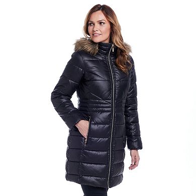 Women's Gallery Faux-Fur Hooded Puffer Jacket