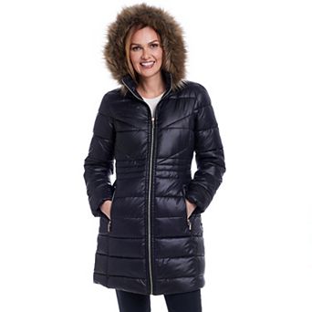 Women's Gallery Faux-Fur Hooded Puffer Jacket