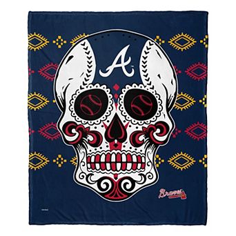 MLB Atlanta Braves Sugar Skull Silk Touch Throw