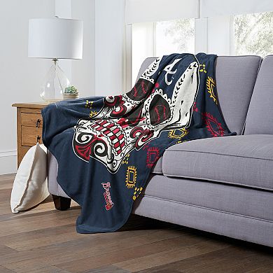 MLB Atlanta Braves Sugar Skull Silk Touch Throw