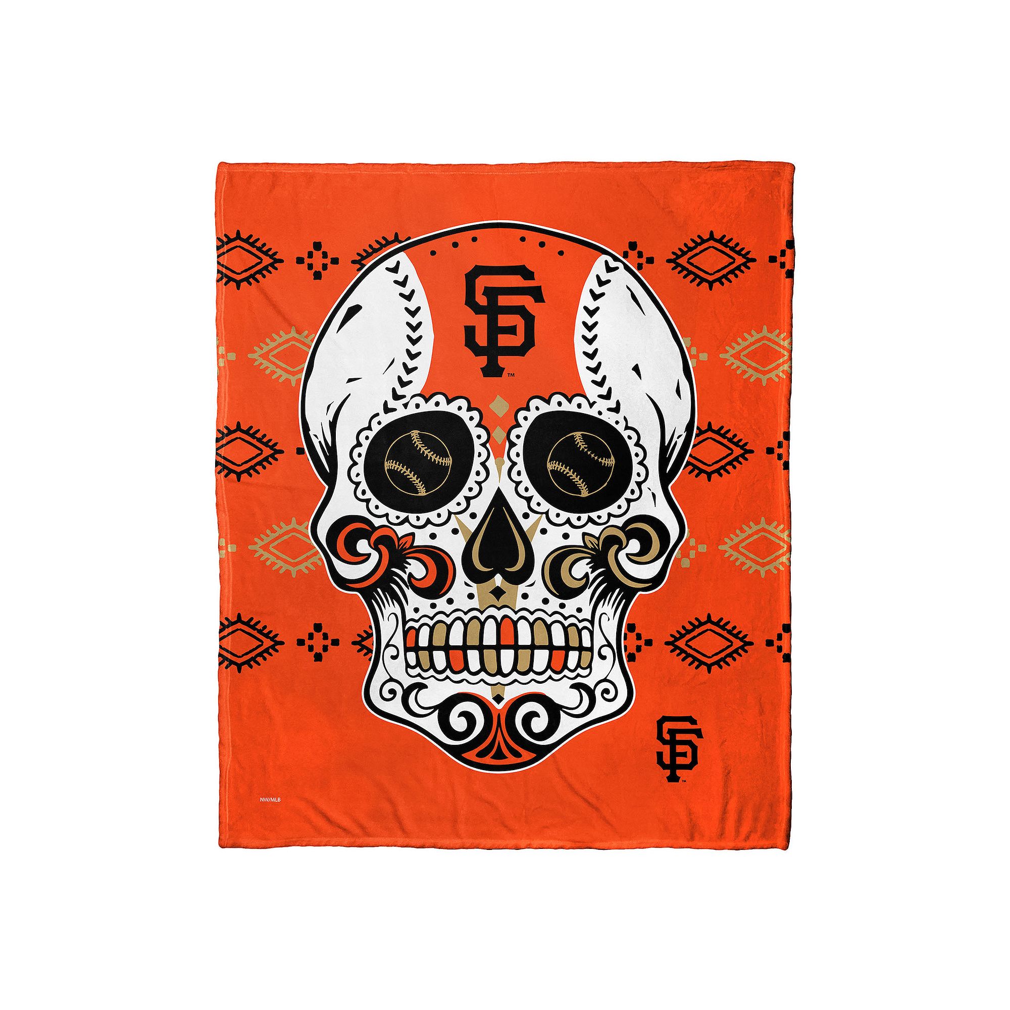 MLB New York Giants Sugar Skull Silk Touch Throw
